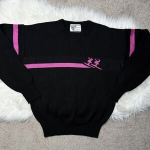 TYROLIA Vintage 80s Knit Sweater Womens Size Medium Après Ski Winter Alpine Chic